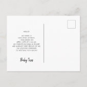 Hallo Elegantes Foto zur Geburtenankündigung Postkarte (Rückseite)