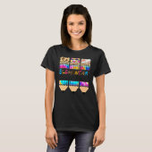 Hallo Elementary Leopard Gefärbte Krawatte Stift N T-Shirt (Vorne ganz)