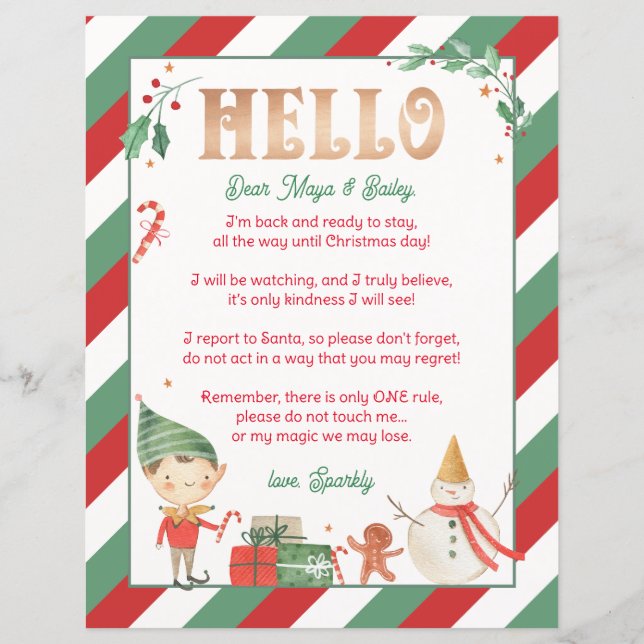 Hallo Elf Willkommen Elf North Pole Magie (Vorderseite)