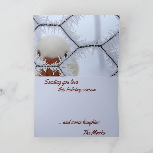 Hallo ! Ente hinter dem mattierten Zaun säkulare W Karte (Innenseite)