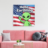 Hallo Erdling Leinwanddruck (Insitu (Wohnzimmer))