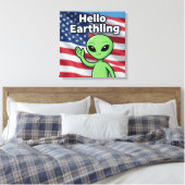 Hallo Erdling Leinwanddruck (Insitu (Schlafzimmer))