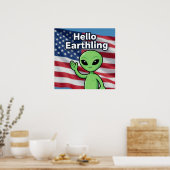 Hallo Erdling Poster (Küche)