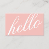 Hallo | erröten berufliche moderne Pink&White Visitenkarte (Vorderseite)