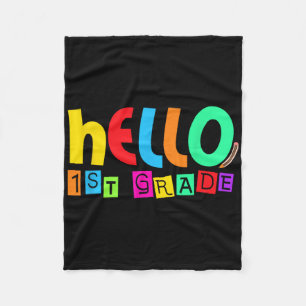 Hallo Erste 1. Klasse Zurück zur Schule für Schüle Fleecedecke