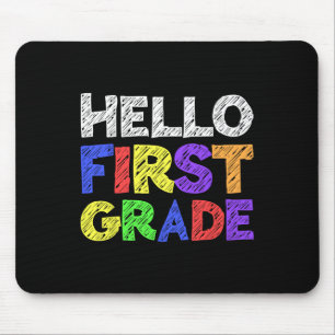 Hallo Erste Klasse 1. Klasse Zurück zur Schule 1 Mousepad