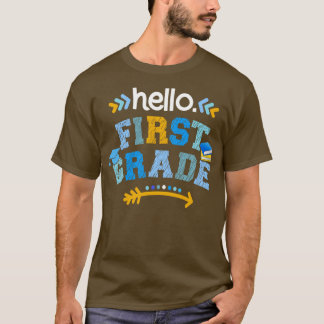 Hallo erste Klasse 1 zurück an die Schule Schüler T-Shirt