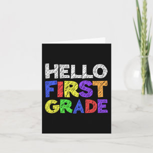 Hallo Erste Klasse 1 zurück zur Schule 1 Karte