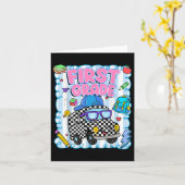 Hallo erste Klasse Bus Schule Lehrer Student zurüc Karte (Gelbe Blume)