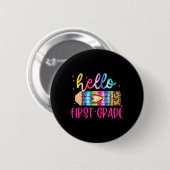 Hallo Erste Klasse Leopard Gefärbte Krawatte Stift Button (Vorne & Hinten)