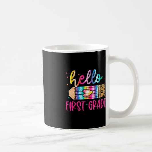 Hallo Erste Klasse Leopard Gefärbte Krawatte Stift Kaffeetasse (Rechts)