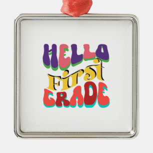 Hallo Erste Klasse Ornament Aus Metall