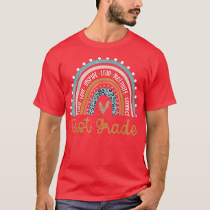 Hallo Erste Klasse Rainbow Lehrer Schüler zurück T-Shirt