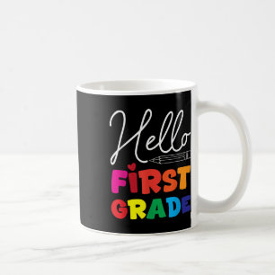 Hallo Erste Klasse Schuljahr 1. Klasse Kinder K Kaffeetasse