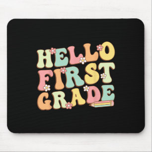 Hallo Erste Klasse Team 1. Klasse Lehrerin Girl Ba Mousepad