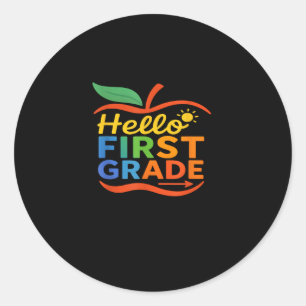 Hallo Erste Klasse Team 1. Klasse zurück zur Schul Runder Aufkleber