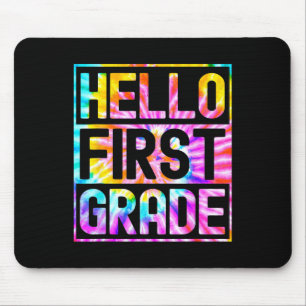 Hallo Erste Klasse zurück zur Schule 1. Klasse Leh Mousepad