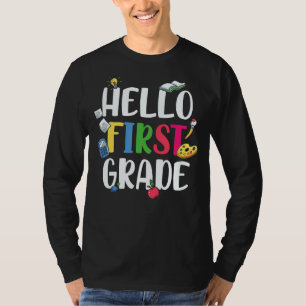 Hallo Erste Stufe Niedlich 1. Klasse 1 T-Shirt