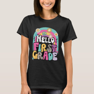 Hallo erste Stufe zurück zum Schullehrer ersten Ta T-Shirt