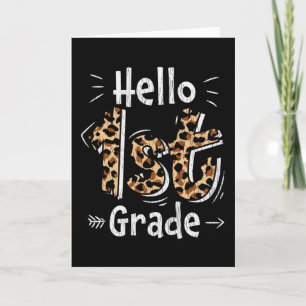 Hallo erste Stufe zurück zum Schullehrer Kinderpla Karte