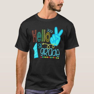 Hallo Erster Lehrer erster Klasse Lehrer erster Sc T-Shirt