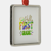 Hallo Erster Lehrer Ornament Aus Metall (Rechts)