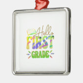 Hallo Erster Lehrer Ornament Aus Metall (Links)