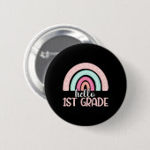 Hallo Erster Schulabschluss 1. Klasse Lehrer Button (Vorne & Hinten)