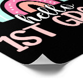 Hallo Erster Schulabschluss 1. Klasse Lehrer Poster (Ecke)