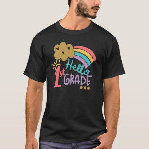 Hallo Erster Schulabschluss 1. Klasse Lehrer T-Shirt