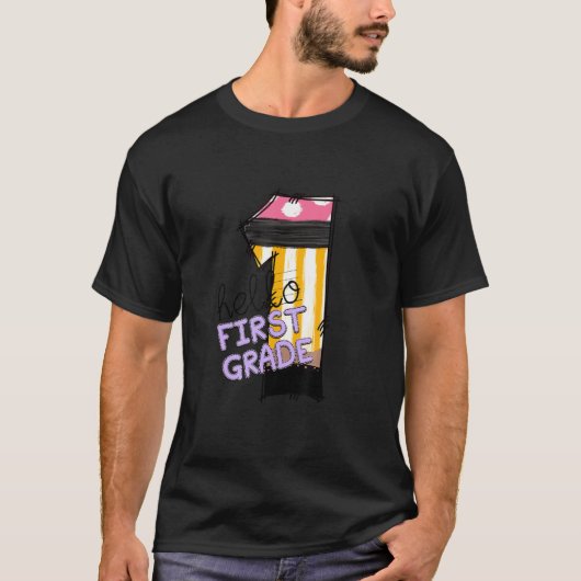 Hallo Erster Schultag T-Shirt (Vorderseite)