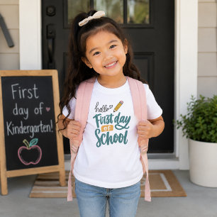 Hallo erster Schultag Zurück zur Schule Tag T-Shirt
