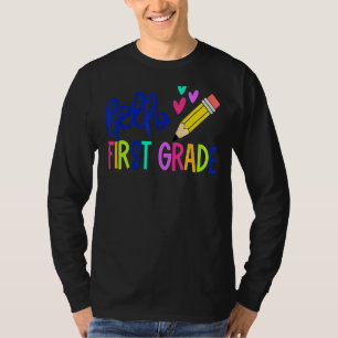 Hallo Erster Tag 1. Klasse Zurück zum Scho T-Shirt