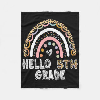 Hallo erster Tag der 5. Klasse Lehrer Schüler Pfei Fleecedecke