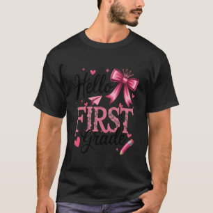 Hallo Erstklass-Coquette-Lehrerin Erster Schultag T-Shirt