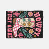 Hallo Erstklasslehrer Western Cowboy Fleecedecke (Vorderseite (Horizontal))