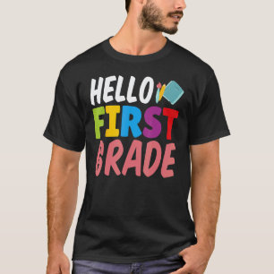 Hallo Erstklässler Frohe Rückkehr Zur Schule Lehre T-Shirt