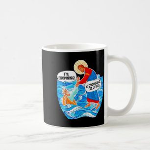 Hallo Ertrinken Ich bin Jesus Lustig Kaffeetasse