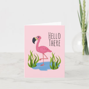 Hallo Es Flamingo (4,25" x 5,5) Umschlag inc. Karte