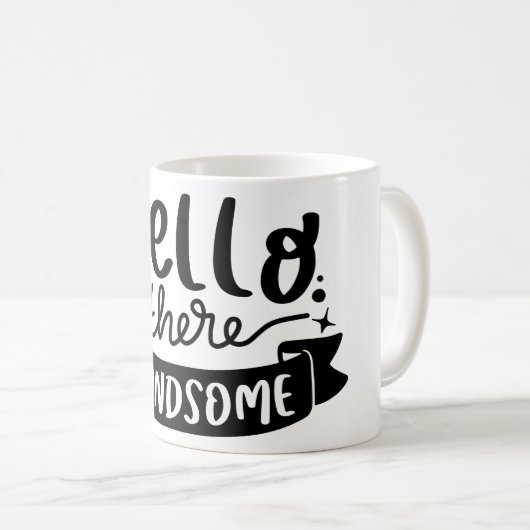 Hallo Es Handsome Kaffeetasse (VorderseiteRechts)