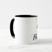 Hallo Es Handsome Typografie Tasse (Vorderseite Links)