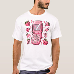 Hallo ? Es ist 2003 - Y2K Strawberry Dreh Phone Ar T-Shirt