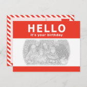 Hallo, es ist dein Geburtstag! Postkarte (Vorne/Hinten)