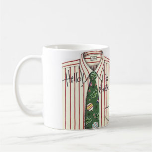 Hallo, es ist Weihnachten Hemd und Krawatte Kaffeetasse