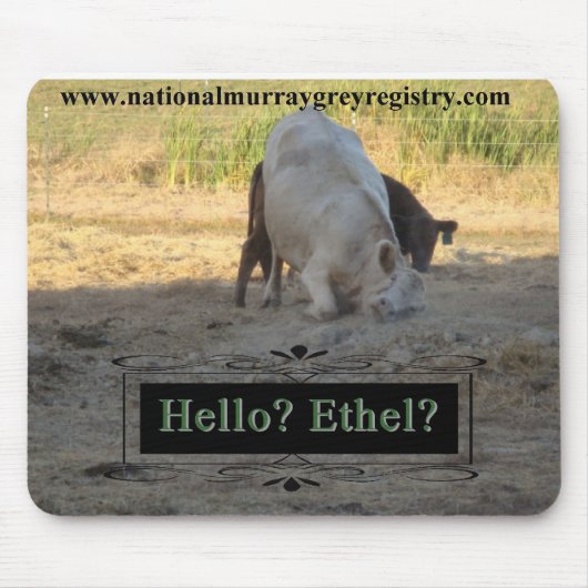 Hallo? Ethel? Murray-Grau Mousepad (Vorne)