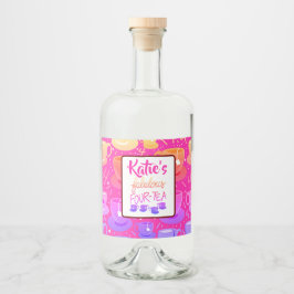 Hallo Fabulous Vier-Tee-Geburtstagsweinlabel Alkoholflaschenetikett