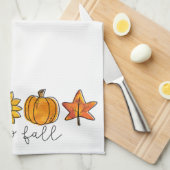 Hallo Fall Acorn Sonnenblumen Blätter & Pumpkin Geschirrtuch (Viertel Falte)