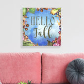 Hallo Fall | Acorns, Blätter Kranz Leinwanddruck (Insitu (Wohnzimmer))