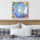 Hallo Fall | Acorns, Blätter Kranz Leinwanddruck (Insitu (Schlafzimmer))
