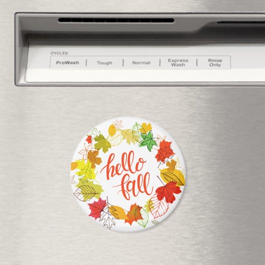 "Hallo Fall" Circle Magnet (In Situ (Geschirrspüler))